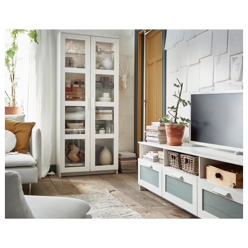 Brimnes ikea 2024 glass door cabinet